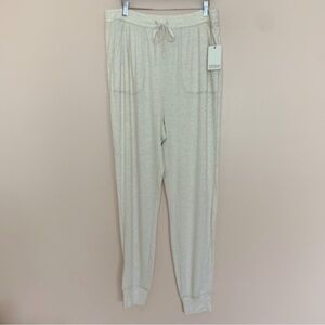 NWT New PJ Salvage Banded Drawstring Lounge Jogger Pants in Oatmeal Size 1X
